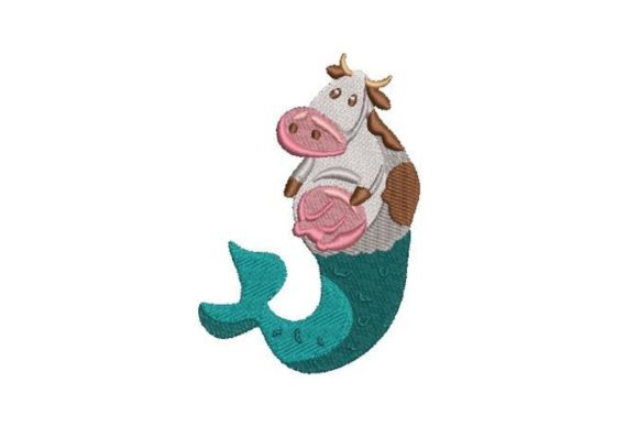 Cow Mermaid: A Playful Seasonal Embroidery Design