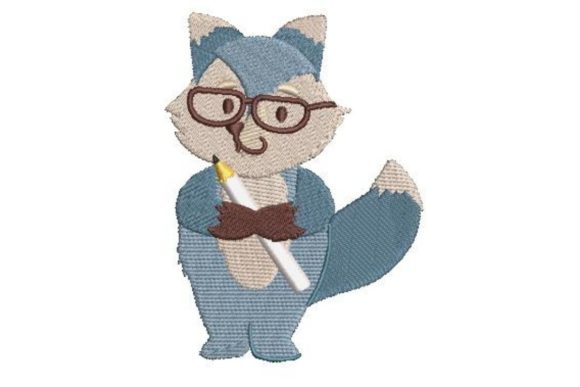 Fox Writer: A Charming Embroidery Design for Meaningful Personalized Gifts