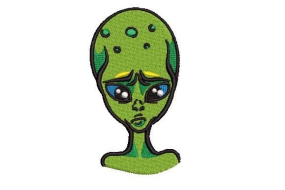 Frustrated Alien Embroidery Design