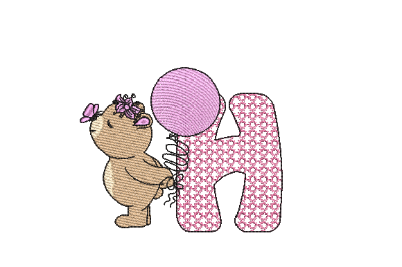 H Girl Teddy: A Seasonal Sketch with Heart