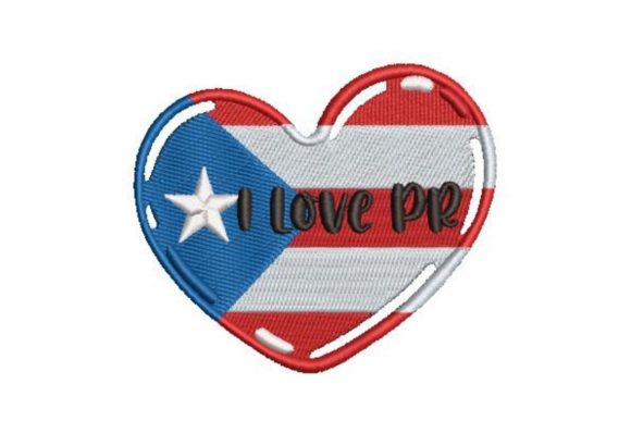 I Love PR: A Thoughtful Embroidery Design for Meaningful Gifts