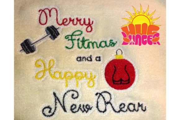Merry Fitmas: A Fun, Festive Embroidery Design for Active Shoppers