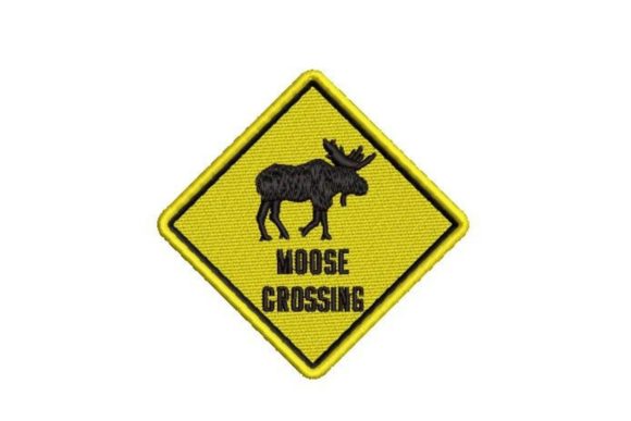 Moose Crossing Sign