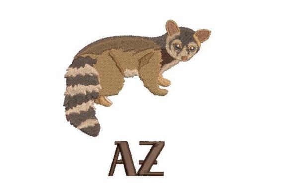 Ringtailed Cat AZ Embroidery Design