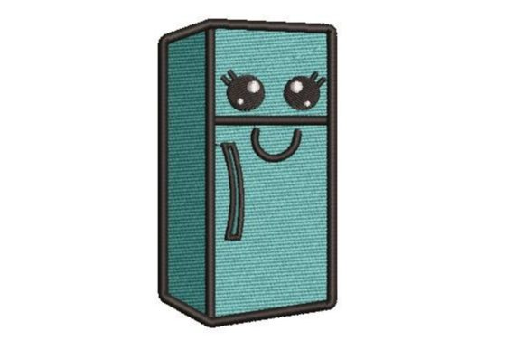 Smiling Refrigerator: A Cheerful, Practical Embroidery Design