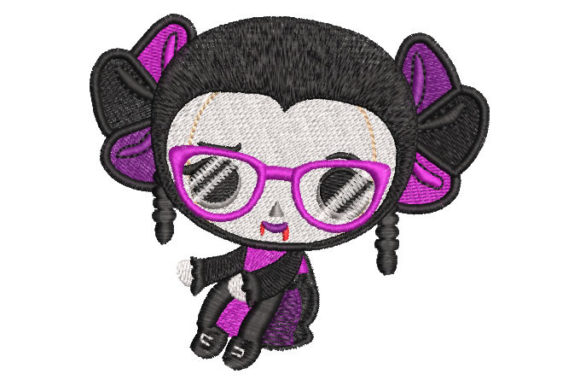 Vampire Doll Embroidery Design